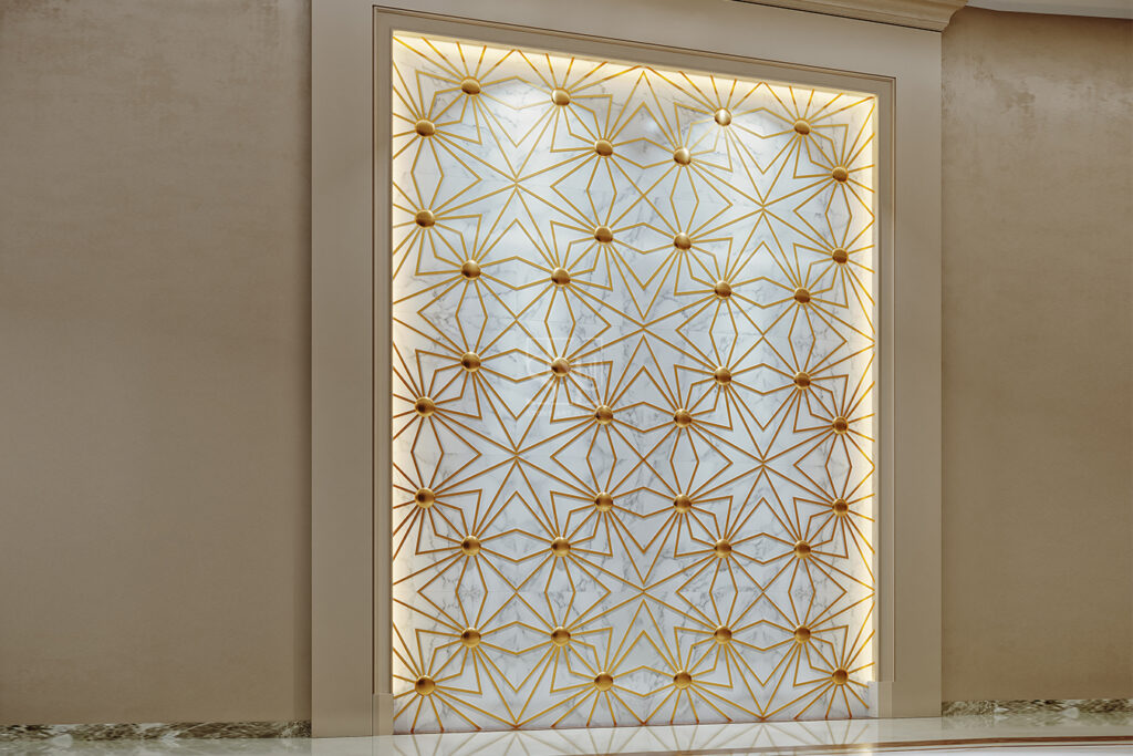 Marble Brass Inlay Design