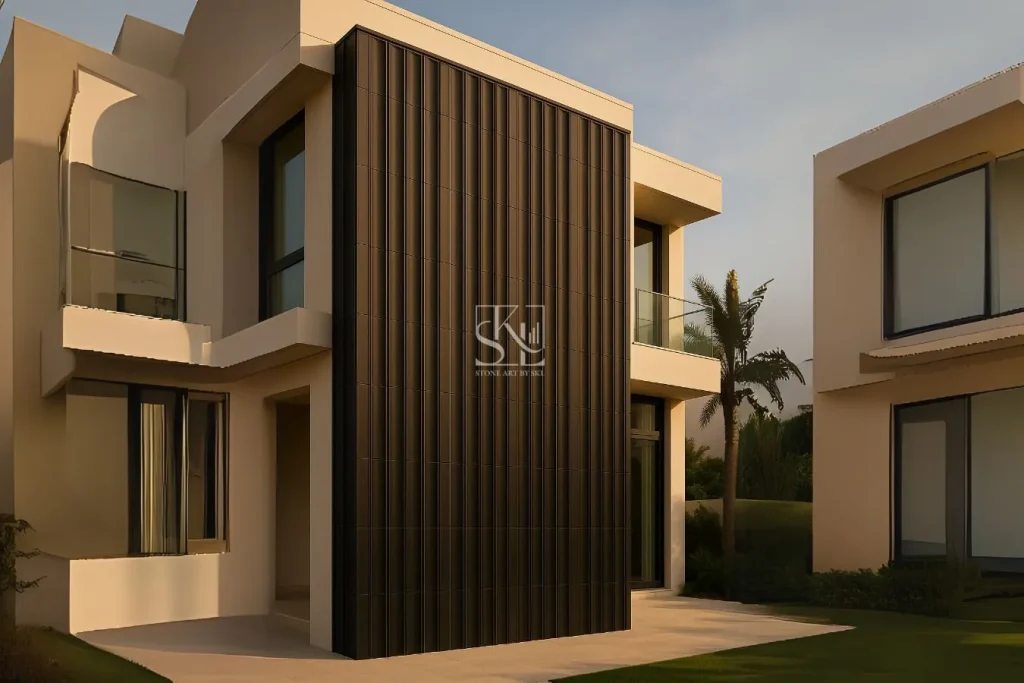 Concave Fluting Wall Design by Stone Art by SKL