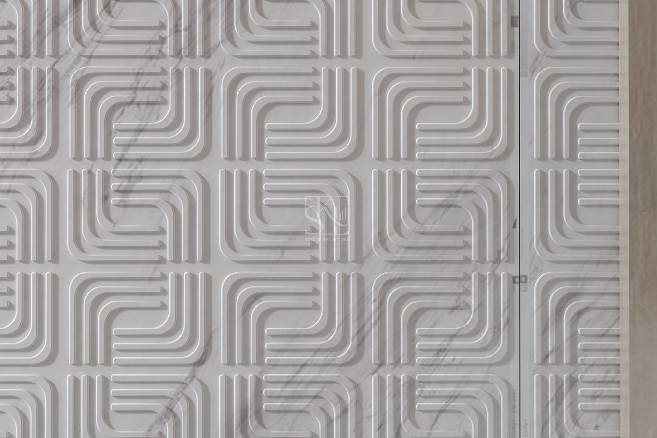Boomerang Textured Marble Surface