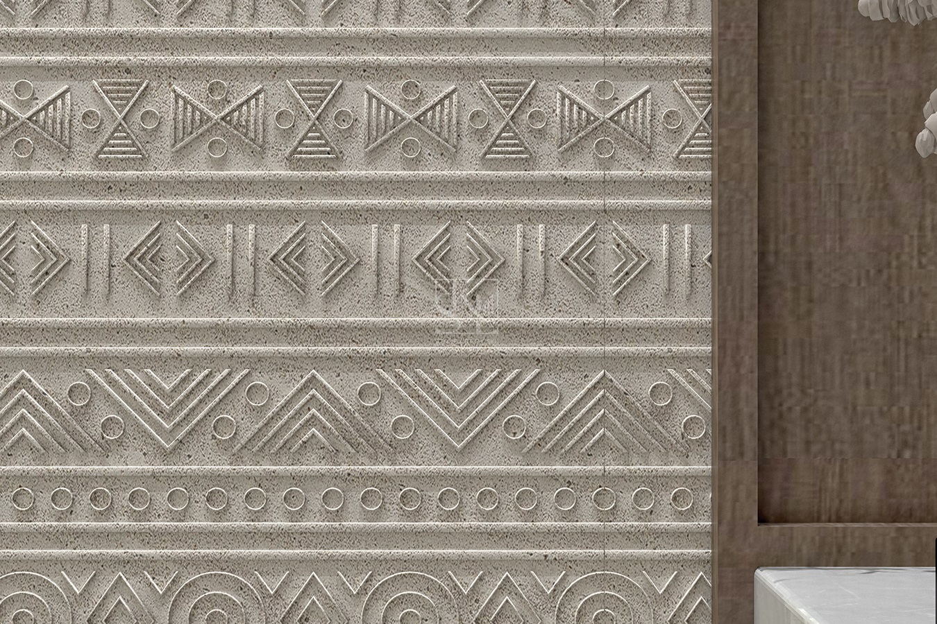 Ethnic Motif Sandstone Surface