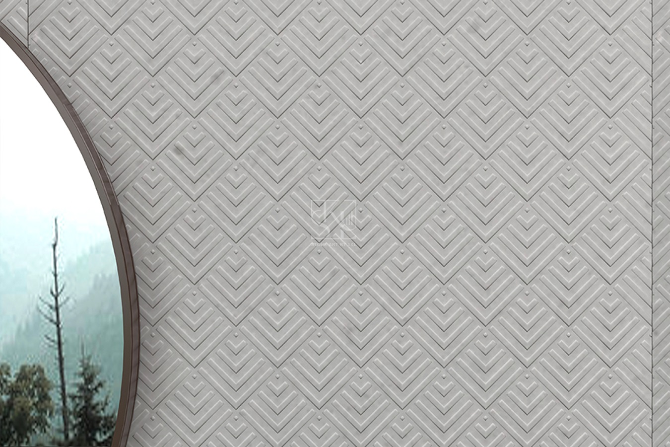 V-Shape Marble Surface