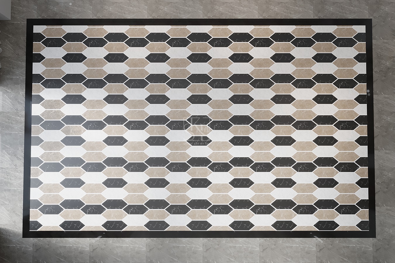 Hexagonal Inlay Flooring