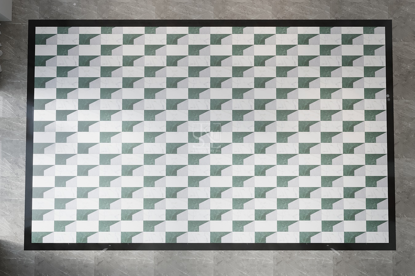 Abstract Inlay Flooring