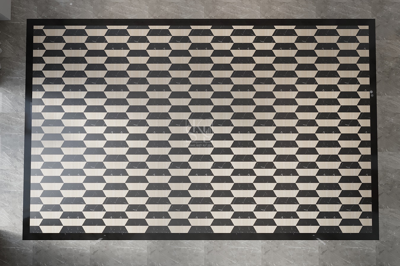 Trapezoid Inlay Flooring
