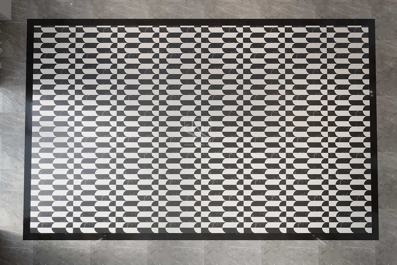 Trapezoid Arch Inlay Flooring