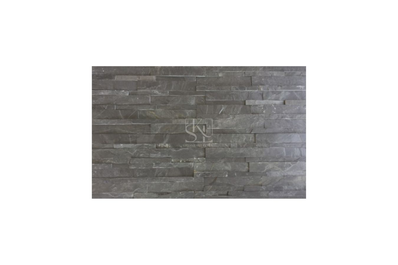 Dark Black Stacked Stone