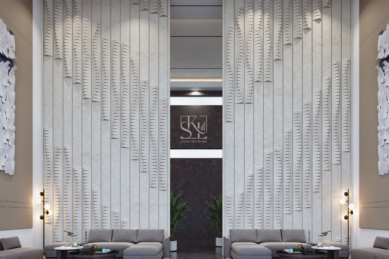 Sliced Cut Wave Design Wall Cladding