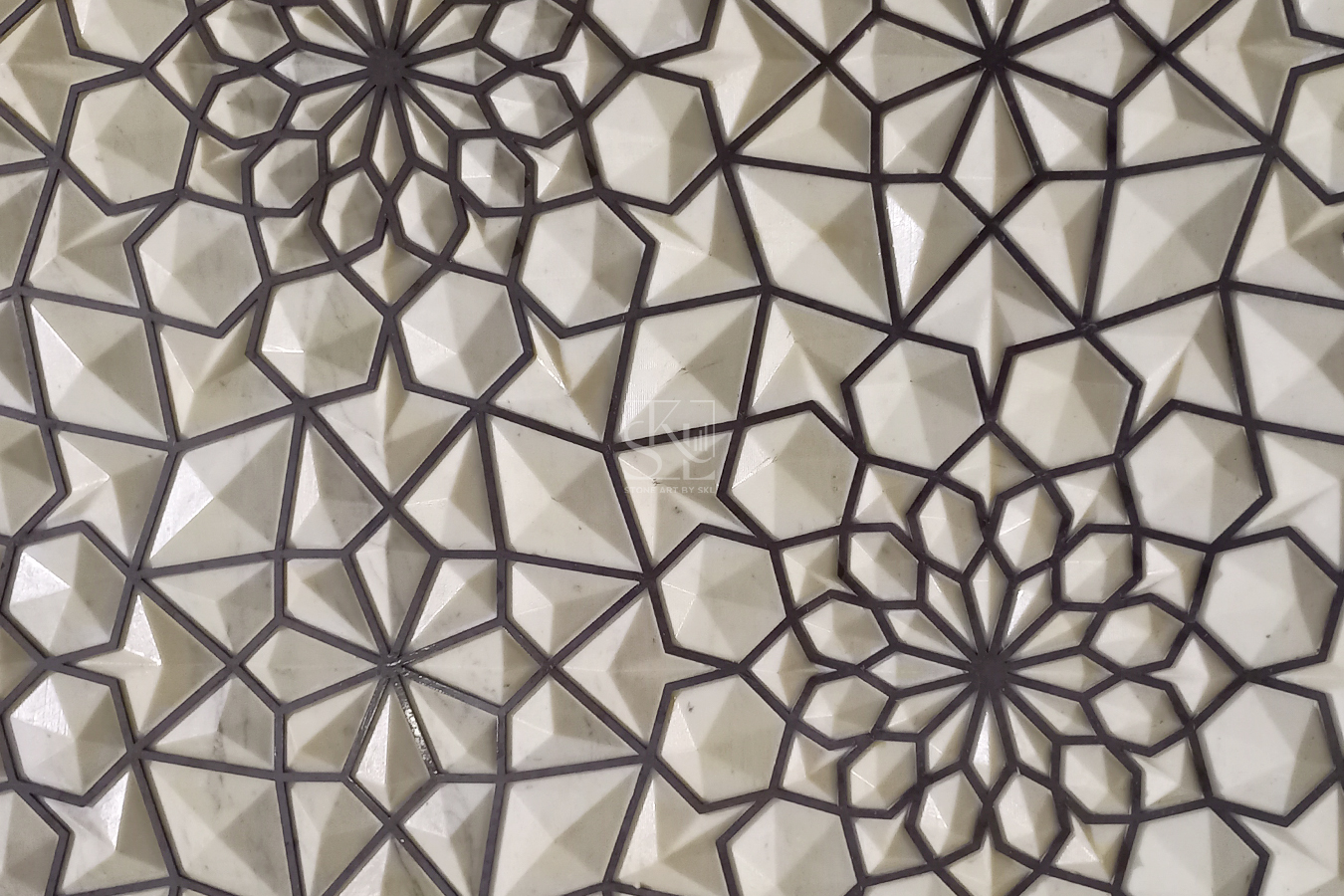 Flower Inlay Pattern Wall Cladding