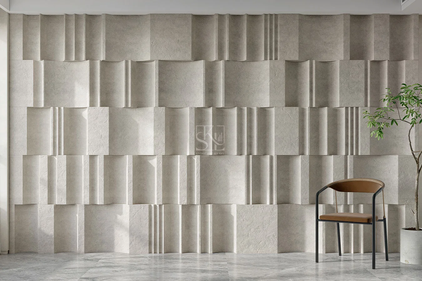 Curved Fluted Blocks Design