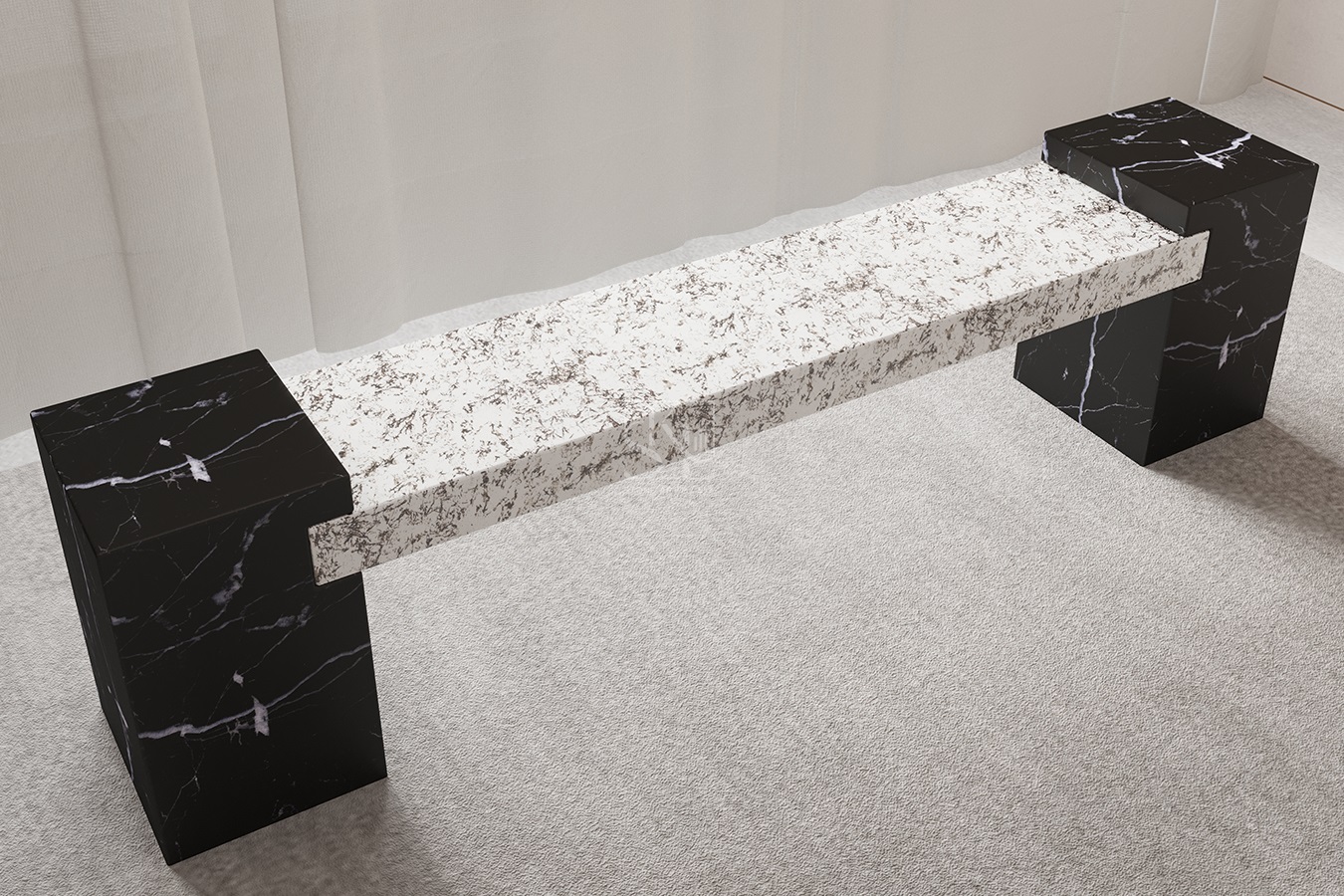 Corridor Marble Bench