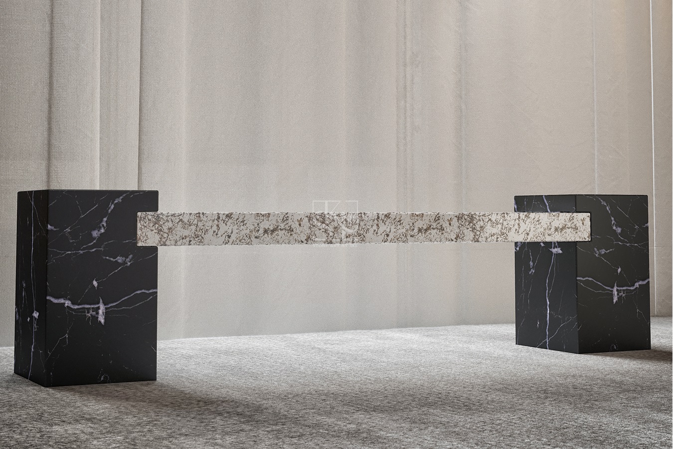 Corridor Marble Bench